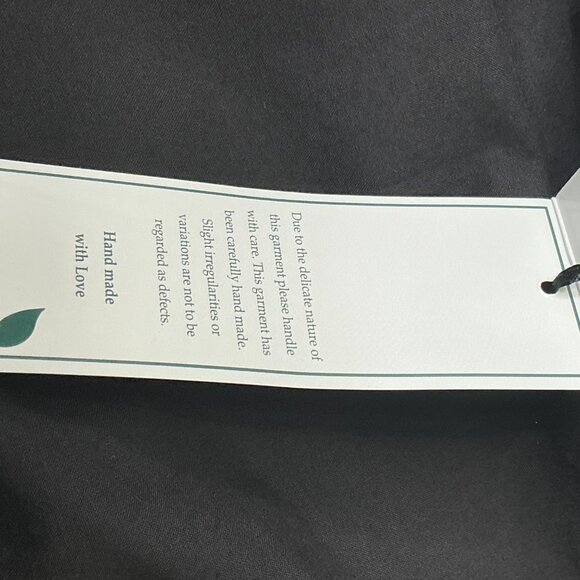 HT 360 Collective Elegant Black Ruffled Open Tie-Back Crop Top 100% Cotton, 2XL - Picture 8 of 11